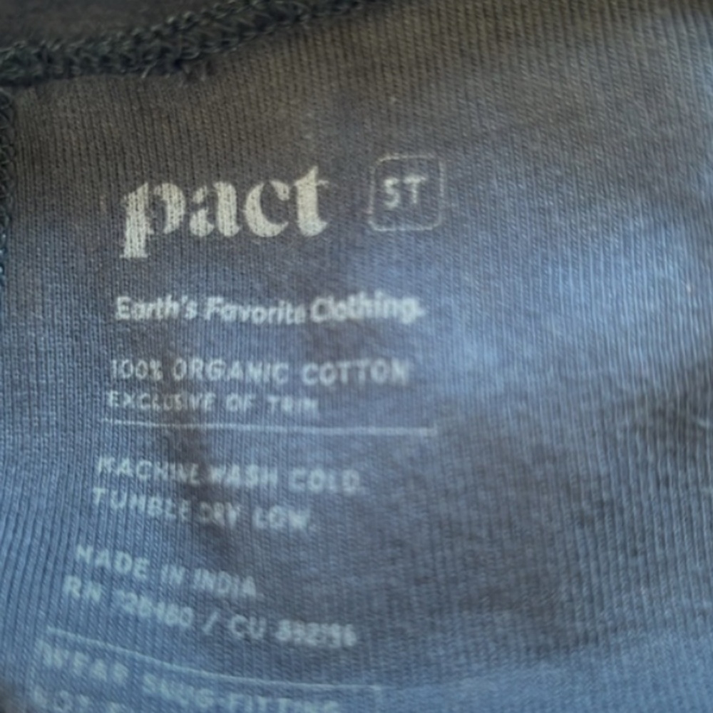Pact organic cotton unisex kids Navy Lights Pajama Set - Picture 7 of 10